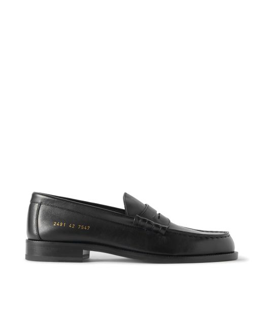 Common Projects Black Leather Penny Loafers for men