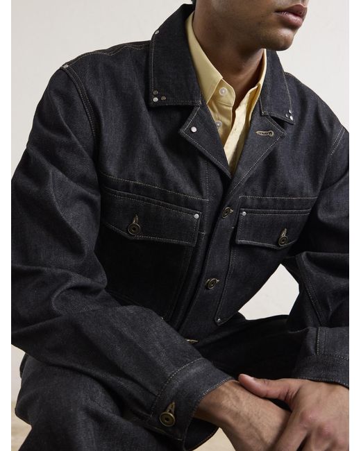 Lemaire Blue Denim Trucker Jacket for men