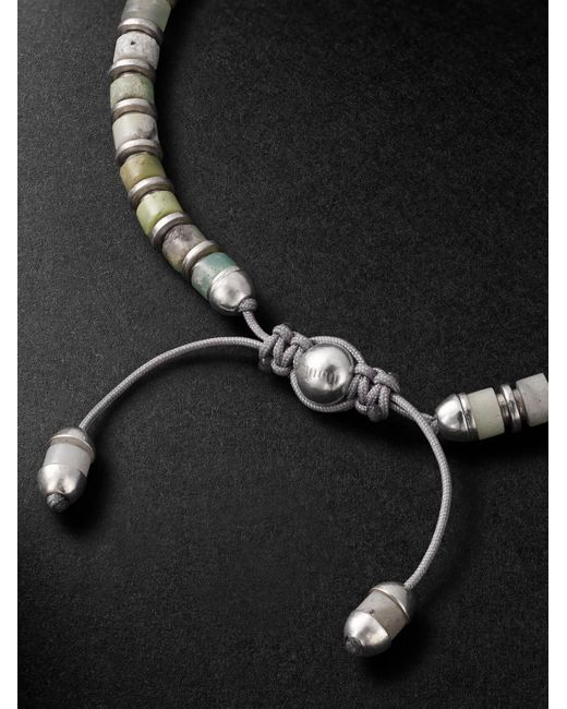 M. Cohen Sapet Armband mit Zierperlen aus Chrysopras und Sterlingsilber in Black für Herren