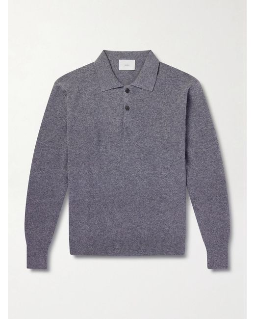 Ssstein Blue Merino Wool Polo Shirt for men
