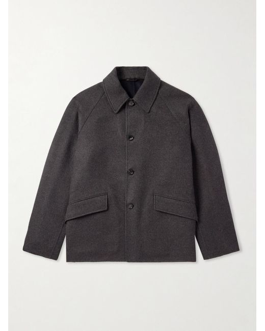 Loro Piana Gray Narvik Oversized Cashmere Coat for men