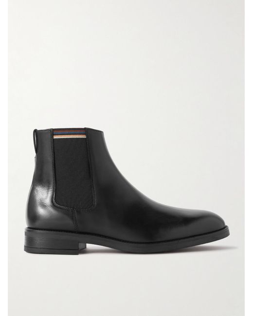 Paul Smith Black Leather Chelsea Boots for men