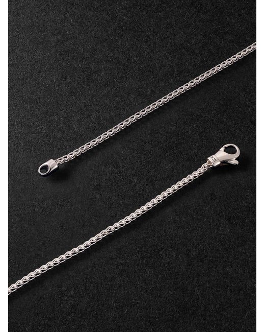 John Hardy Black Id Tag Sterling Sapphire Pendant Necklace for men