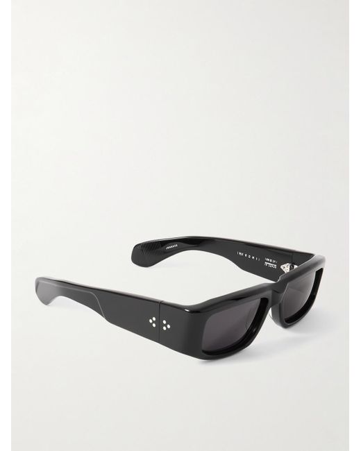Jacques Marie Mage Black Romi Rectangular-Frame Acetate Sunglasses for men