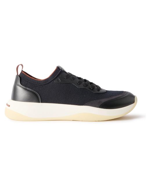 LP TENNIS WALK SNEAKERS ANCHOR AND BROWN CALFSKIN