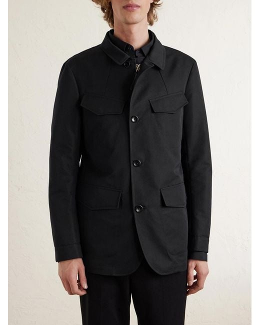 Tom Ford Black Cotton-blend Field Jacket for men