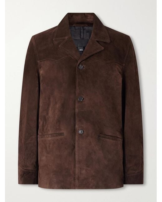 Nili Lotan Brown Ridgway Suede Blazer for men