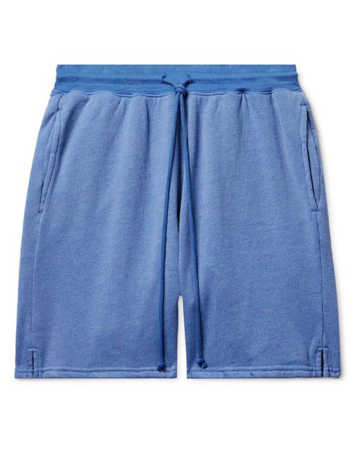 John Elliott Blue Cotton-blend Jersey Shorts for men