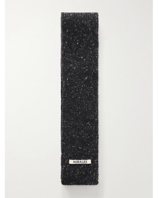 Auralee Black Cashmere Scarf for men