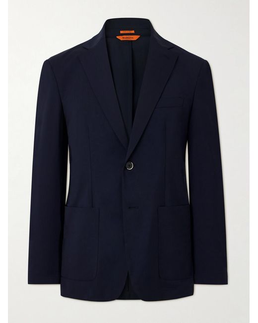 Barena Blue Virgin Wool Suit Jacket for men