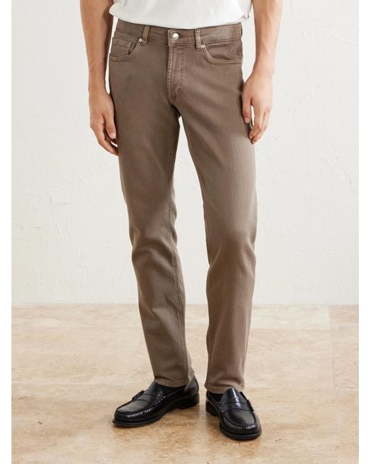Peter Millar Natural Fairfield Straight-leg Garment-dyed Jeans for men