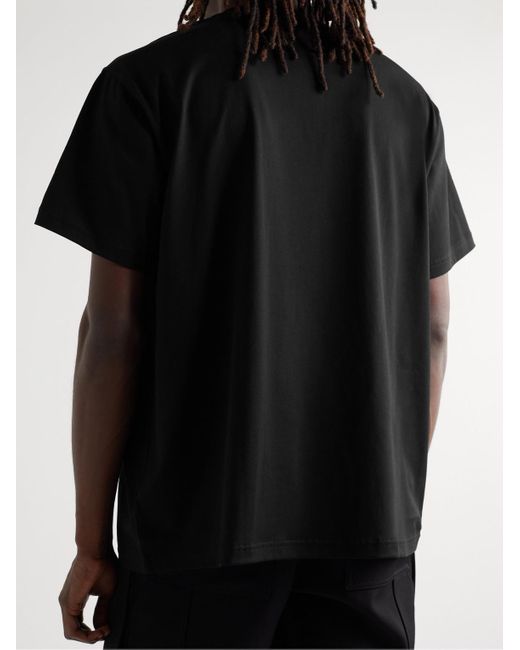 Burberry Black Oversized Logo-print Cotton-jersey T-shirt for men