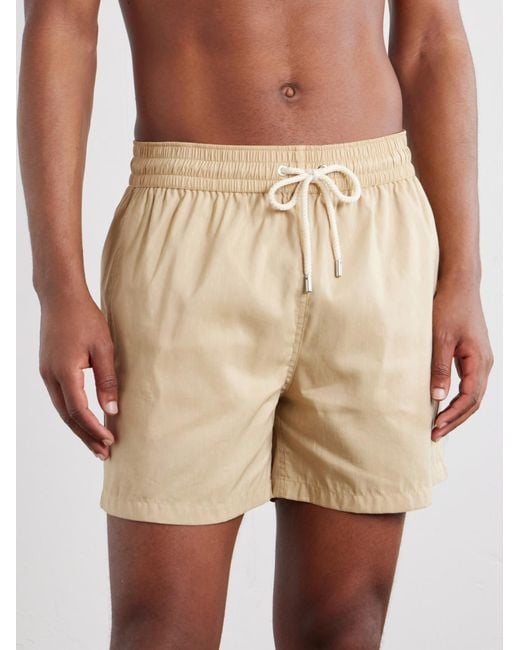 Frescobol Carioca Natural Rio Straight-Leg Mid-Length Linen-Blend Swim Shorts for men