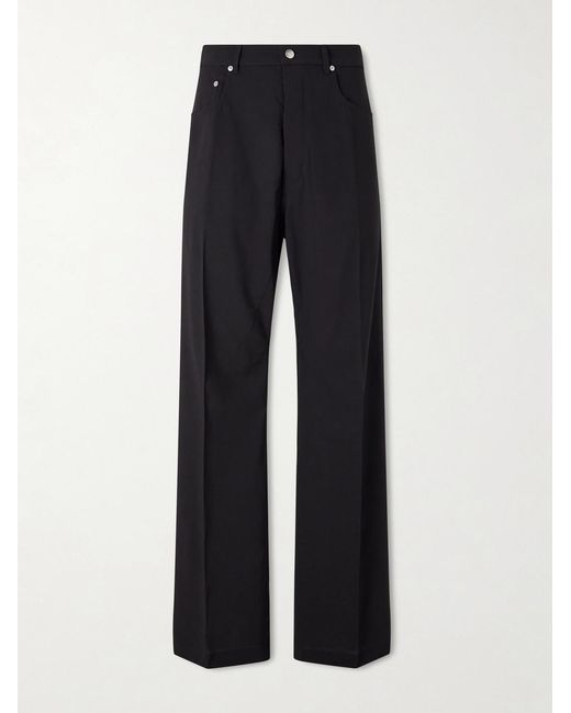 Rick Owens Blue Geth Straight-Leg Virgin Wool Trousers for men