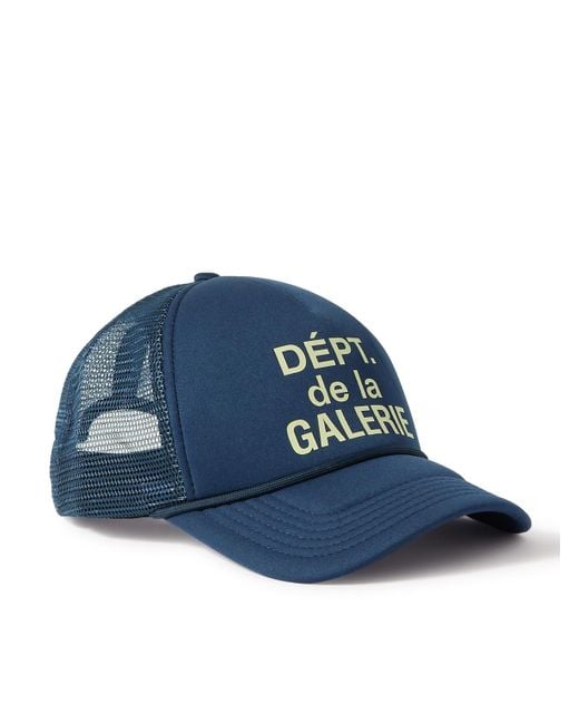 GALLERY DEPT. Blue Logo-print Canvas And Mesh Trucker Cap for men