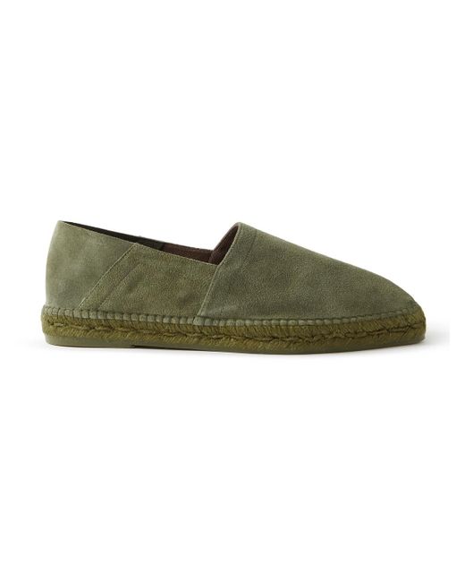 Tom Ford Barnes Collapsible-heel Suede Espadrilles in Green for Men | Lyst
