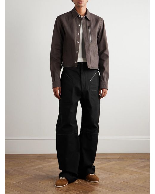 Rick Owens Brown Headon Cotton-Canvas Overshirt for men