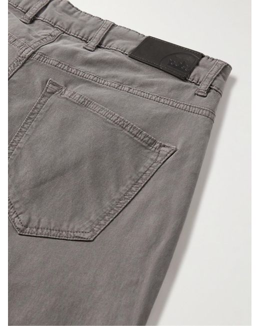 Peter Millar Gray Wayfare Slim-fit Stretch-tm And Cotton-blend Twill Trousers for men