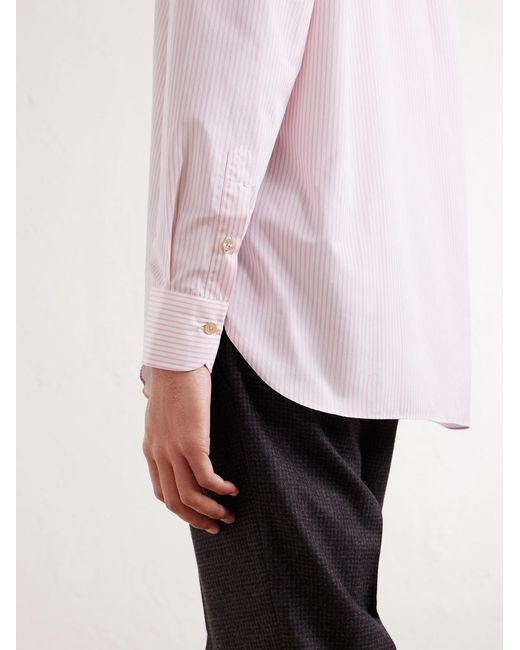 J. Mueser Pink Striped Cotton-poplin Shirt for men