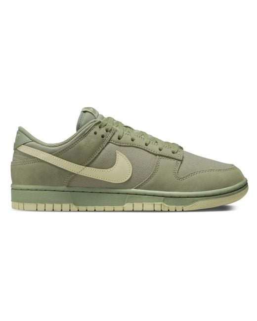Nike Green Dunk Low Retro Prm Nbhd Suede-trimmed Canvas Sneakers for men