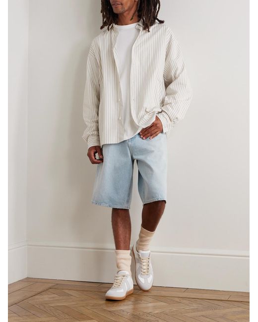 Agolde Blue Skater Straight-Leg Denim Shorts for men