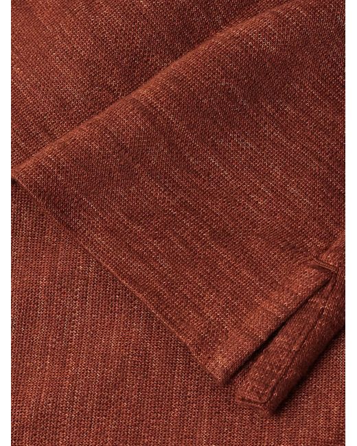 Zegna Red Oasi Linen T-shirt for men