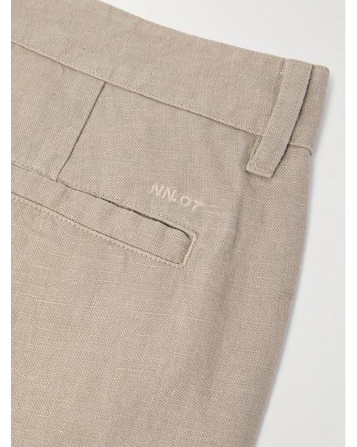 NN07 Natural Aden 1454 Straight-leg Linen Suit Trousers for men