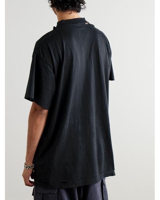 Balenciaga Black Planet Earth Oversize T-Shirt for men