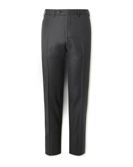 Canali Gray Slim-fit Straight-leg Super 150s Wool-twill Suit Trousers for men