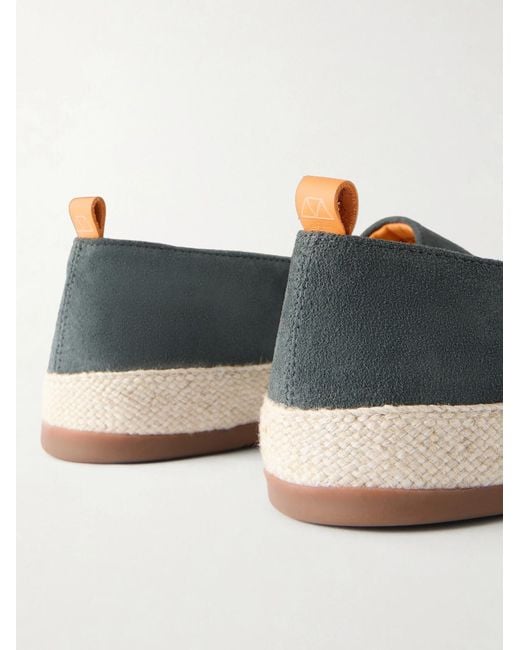 Mulo Suede Espadrilles in Blue für Herren