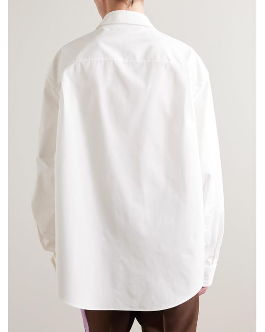 Camicia in popeline di cotone di Gucci in White da Uomo