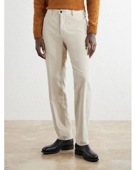 Slowear Natural Straight-Leg Cotton-Blend Corduroy Trousers for men