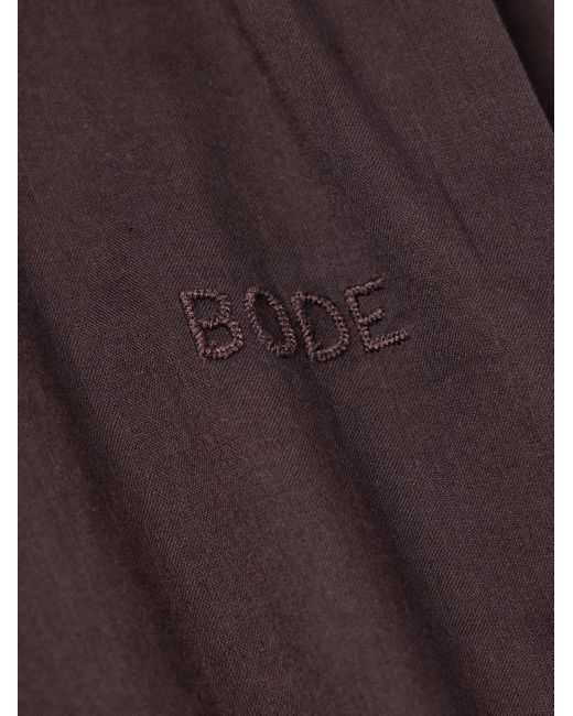 Camp-Collar Cotton-Voile Shirt di Bode in Brown da Uomo