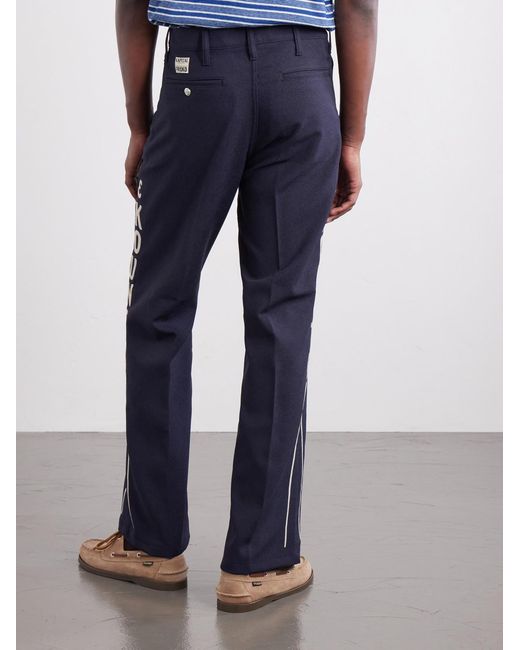 Kapital Blue Daddy's Ox Flared Twill Trousers for men