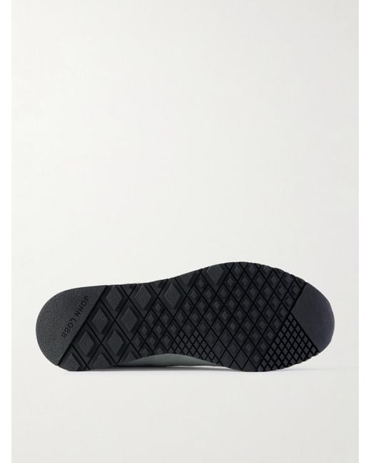 John Lobb Green Lift Suede Slip-On Sneakers for men