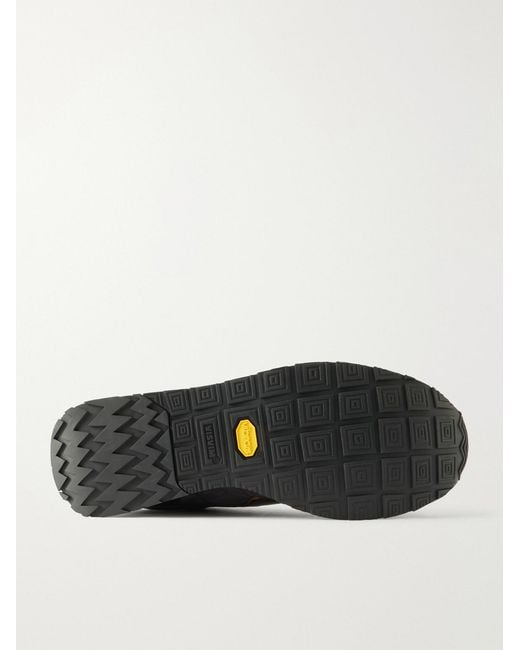 Visvim Black Fkt Runner Leather And Suede-Trimmed Shell Sneakers for men