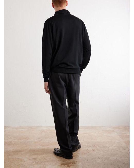 Lardini Blue Virgin Wool Polo Sweater for men