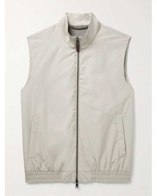 Canali Gray Shell Gilet for men