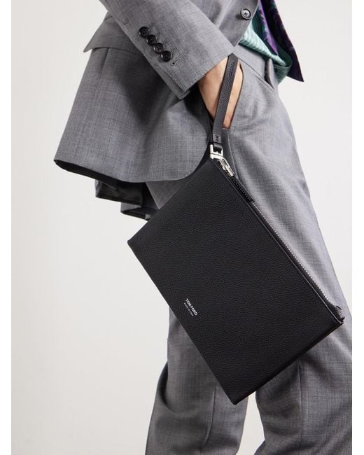 Tom Ford Black Leather Pouch for men