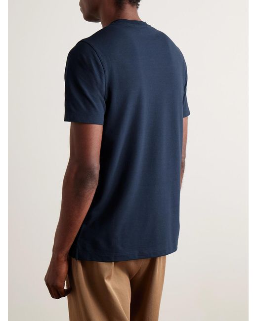 Slowear Blue Slim-Fit Icecotton T-Shirt for men