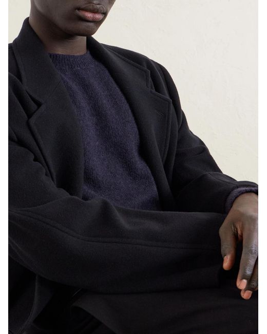 Dries Van Noten Blue Brushed Sweater for men