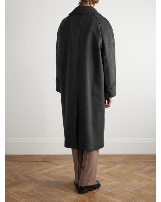 mfpen Black Installation Oversized Recycled-Wool Coat for men