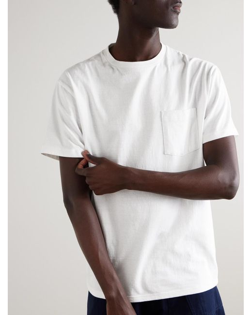 Beams Plus White Two-Pack Cotton-Jersey T-Shirts for men