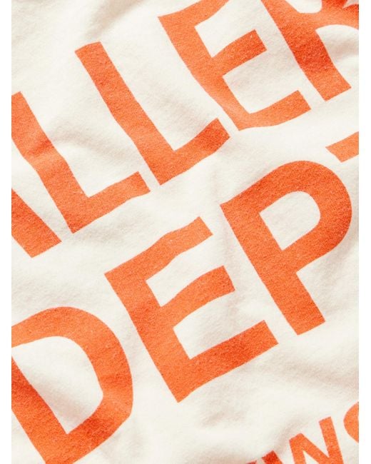 T-shirt in jersey di cotone con logo di GALLERY DEPT. in Natural da Uomo