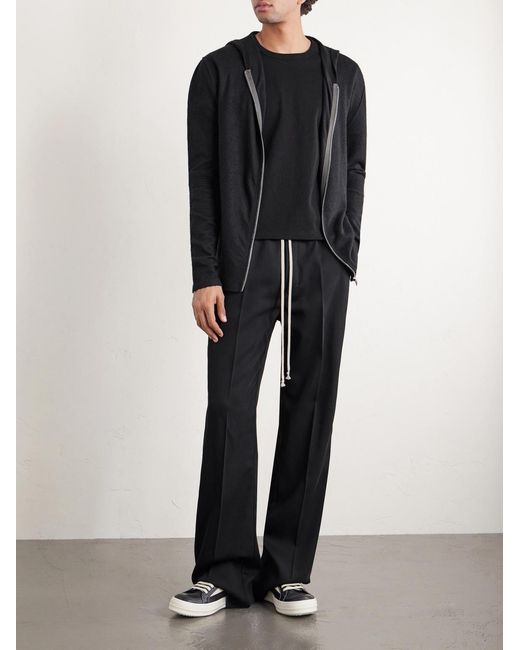 Rick Owens Blue Boiled-cashmere Zip-up Hoodie for men