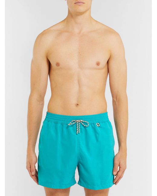 Loro Piana Blue Mid-length Swim Shorts for men
