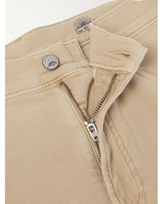 Faherty Brand Schmal geschnittene Hose aus Jersey aus einer Baumwollmischung in Natural für Herren