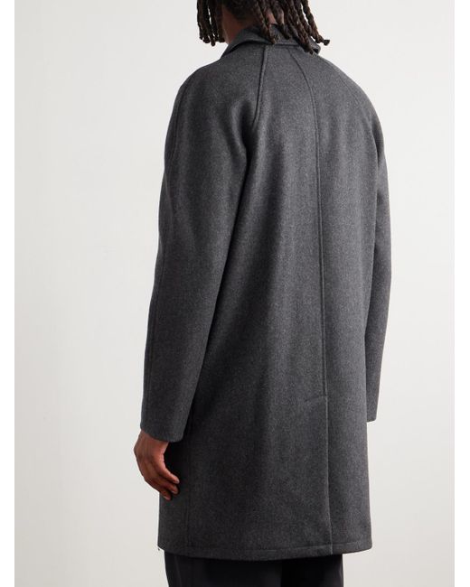 A.P.C. Gray Auster Brushed Wool-Blend Coat for men