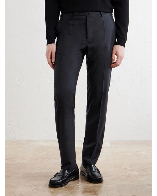 Slowear Blue Straight-Leg Wool Suit Trousers for men