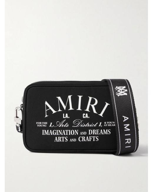 Amiri Black Logo-print Nylon Camera Bag for men